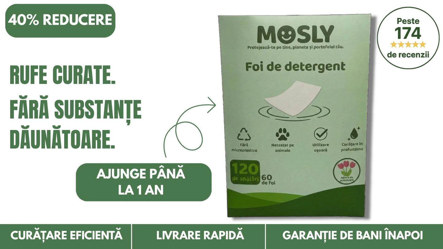 Mosly Foi De Detergent 120 Spălări