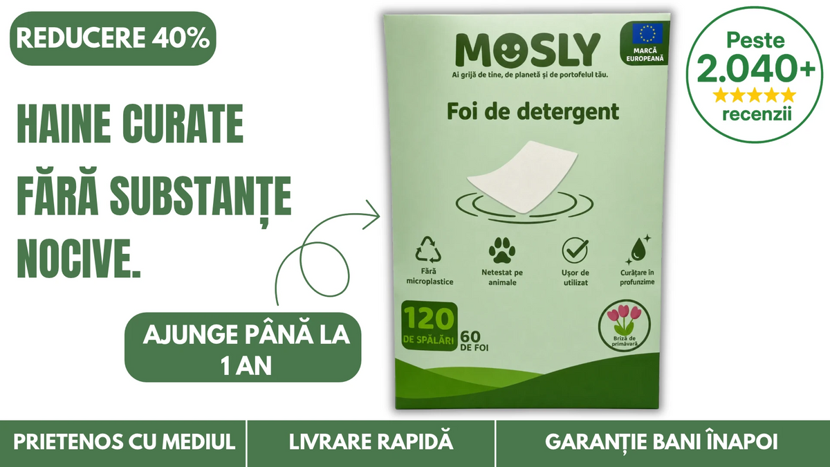 Mosly Foi de detergent – 120 de spălări